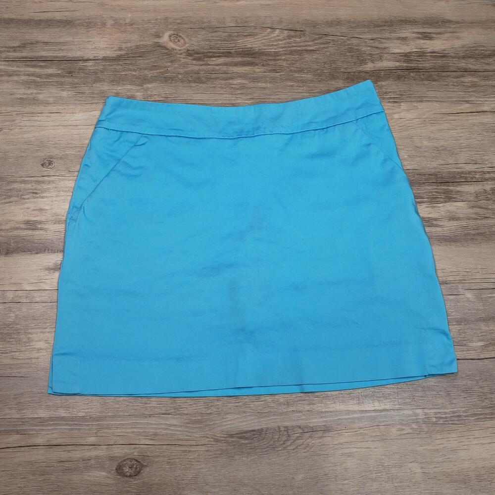 Loudmouth Golf Skort Womens 4 Aqua Blue Stretch Built In Shorts Pockets
